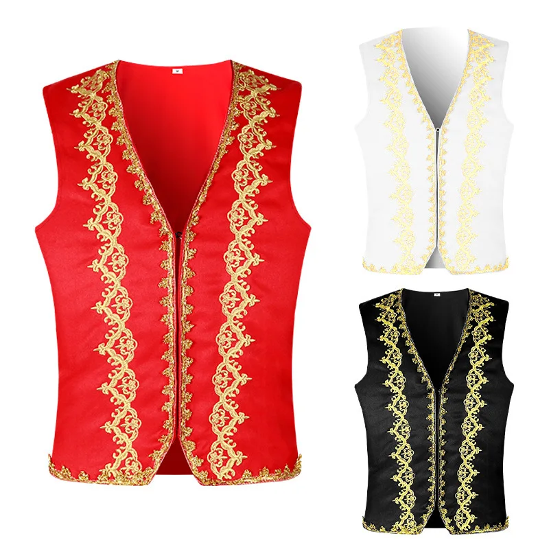 Embroidery Online - Middeleeuwse Gouden Borduren Barok Vest Mannen