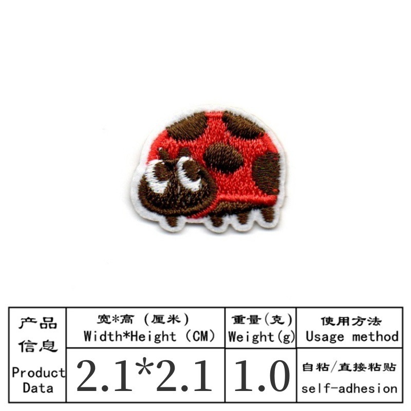 50 stks/partij Anime Borduren  - Embroidery Lady Bug recensie en prijs