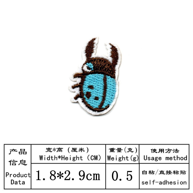 50 stks/partij Stick-on Anime  - Embroidery Lady Bug recensie en prijs